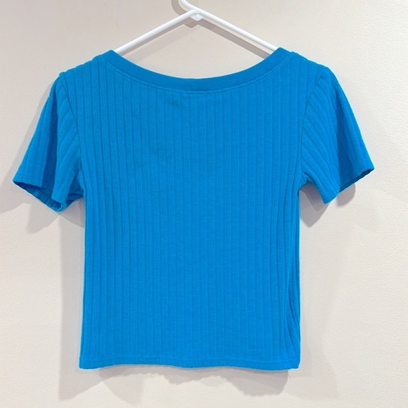 🔥ZARA Blue Ribbed Knit Top🔥 - Picture 2 of 5